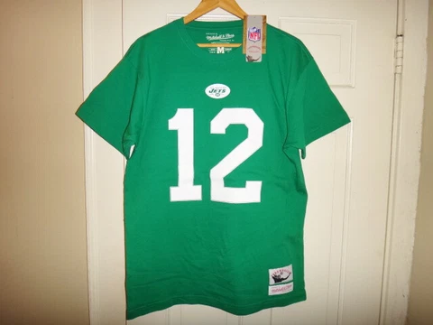 Joe Namath Mitchell & Ness New York Jets Men's Name & Number Jersey T-Shirt Cover
