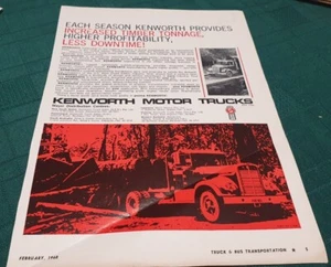 1968 KENWORTH  TRUCKS Australian Sales Advert  - Picture 1 of 1