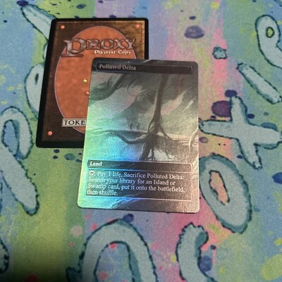 Polluted Delta Full Art Foil Fetch Land Play Test Mtg Card - Image 1 of 2