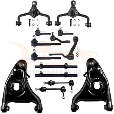 For 1995-2002 Lincoln Town Car 14pcs Front Suspension Upper Lower Control Arms - Image 1 of 4