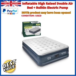 Colchón inflable cama de aire doble elevado king con bomba eléctrica DEVUELTO - Imagen 1 de 11