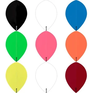 5 SETS [15] Plain Tough Dart Flights Designa DSX Pear Shape Teardrop Thick - Picture 1 of 11