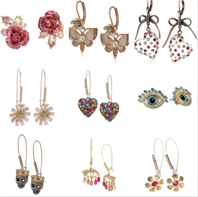 Betsey Johnson Earrings 9PCs Bundle Set | Versatile Styles | Fast US Shipping - Image 1 of 4