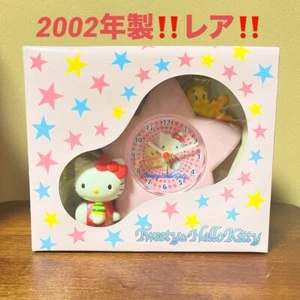Hello Kitty Tweety Collaboration Clock Pink 2002 Novelty unused from Japan - Picture 1 of 2