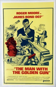 007 JAMES BOND THE MAN WITH THE GOLDEN GUN Roger Moore Benton window card - Picture 1 of 1
