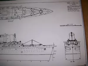 Plan de maquette bateau paquebot SS UNITED STATES - Photo 1 sur 4