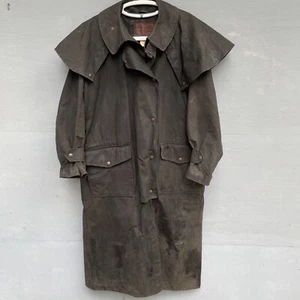Outback Trading Co Oil Tin Mens Sz M Wtrprf Duster Lng Coat -Rn 9104 Read Descrp - Picture 1 of 24