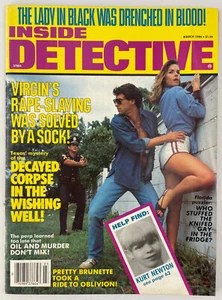 Inside Detective Magazine, March 1986, Vintage True Crime Stories, Pulp - Picture 1 of 4