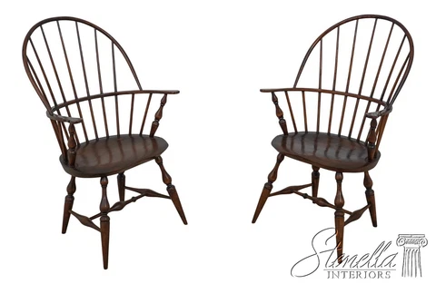 60252EC: Pair WARREN CHAIR WORKS Windsor Armchairs Cover
