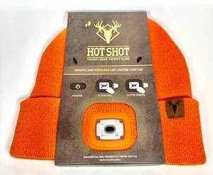 Hot Shot Trophy Blaze Orange Gear 4bulb LED lighted Cuff Cap. One Size Fits Most - Picture 1 of 8