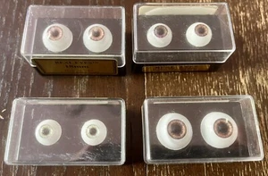 Acrylic “Real Eyes” Life-like Eyes For Dolls USA Pat Secrist 4 Box Lot - Picture 1 of 3