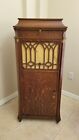 Vintage Operational Edison Phonograph Cabinet with 78s