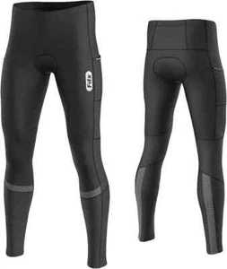 Men's Thermal Cycling Tights 3D - Padded Winter Trouser Base Layers Long Pant - Picture 1 of 9