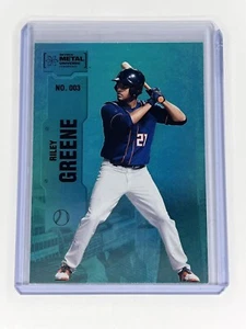 2022 Skybox Metal Universe Champions AQUA PARALLEL SP RILEY GREEN #3 - Picture 1 of 2