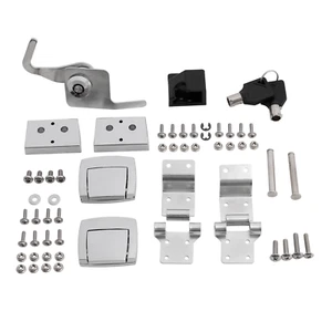 Trunk Latches Hinges Lock Kit Fit For Harley Touring Road Glide 1988-2013 - Picture 1 of 4