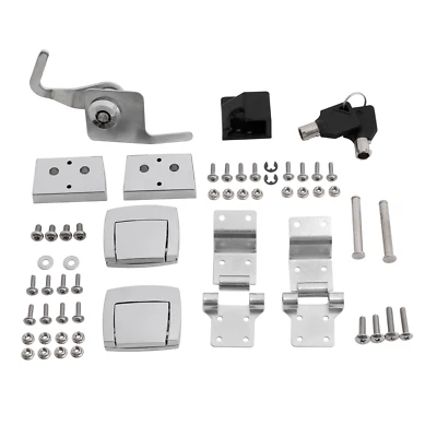 Trunk Hardware Latches Hinges Lock Fit For Harley Touring Electra Glide 1988-13 - Image 1 of 4