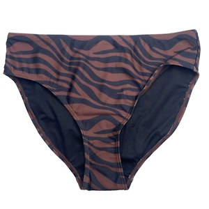 Very Mid Rise Bikini Brief, Animal Print, Size UK 12, Brown, RRP £12 - Picture 1 of 7