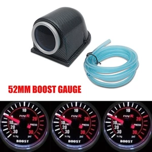 52mm Turbo Ladedruckanzeige LED Messinstrument geräucherte Vorwahlknöpfe 30Psi - Bild 1 von 8