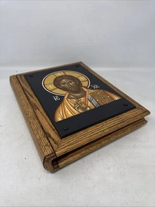 Wooden Orthodox Christian Icon Case/ Jesus Christ Pantocrato - 217 - Picture 1 of 9