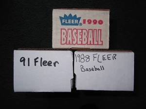 FLEER BASEBALL COMPLETE SET LOT-1988, 1990, 1991 - Picture 1 of 4