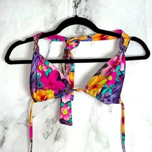 Nanette lepore floral swim bikini top. sz S. - AB - Picture 1 of 4