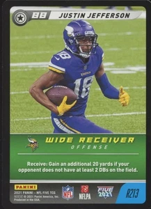 Panini NFL Five 2021 #R213 Justin Jefferson Minnesota Vikings - Imagen 1 de 1
