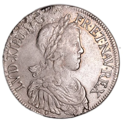 Louis XIV - Écu à la mèche longue - 1649 & Aix - Hoard - Treasure of Montrichard - Image 1 of 3