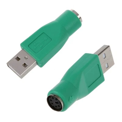 2 X PS/2 Female To USB Male Adapter Converter for Keyboard Mouse E4W76105 - Image 1 of 4