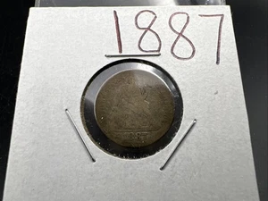 1887 10c Liberty Seated Silver Dime Coin Very Circulated SKU#A - Picture 1 of 7