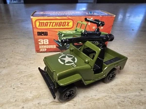 1976 Matchbox Lesney Superfast #38 Armoured Jeep w/ Original Box - Picture 1 of 7