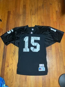 Vtg 90's Authentic Russell Athletic Game Style Raiders Jersey 40 USA #15 - Picture 1 of 6