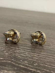 Seltene Vintage Ritterkopf Helm Rüstung Manschettenknöpfe Marke Hickok gestempelt - Bild 1 von 12