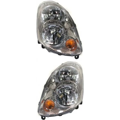 For 2003-2004 Infiniti G35 Pair Headlights Driver&Passenger Side w/ Bulbs Sedan - Image 1 of 4