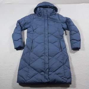 The North Face Miss Metro Parka Women M Urban Navy Hooded 650 Fill Down Jacket - Picture 1 of 9