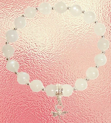 Mondstein Armband 21 cm💍Damen Perlenarmband  Sterlingsilber Damen Schmuck  - Bild 1 von 2