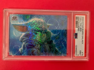 2024 TOPPS CHROME STAR WARS GALAXY MINI DIAMOND #76 CALL THE JEDI YODA PSA 9 - Picture 1 of 1