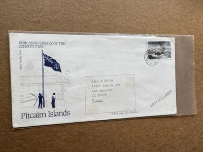 Pitcairn 1989 Event Cover (109) +Solo Franking #320 +Constitution Day Cachet - Image 1 of 2