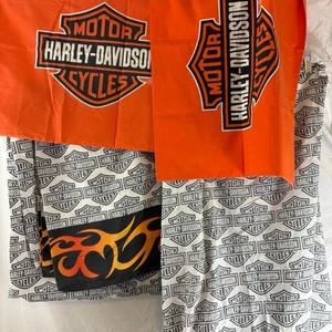 Harley Davidson Flame Rider Fireball Full Flat & Spannbettlaken Set Kissenbezüge - Bild 1 von 5
