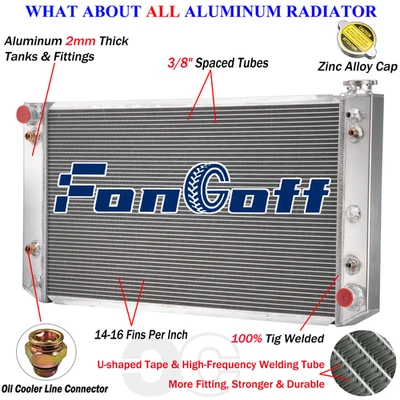 3 Row Radiator For 1992-1993 Chevy GMC C2500/C3500,K2500 K3500 6.5L V8 Diesel AT Foto 1 de 4