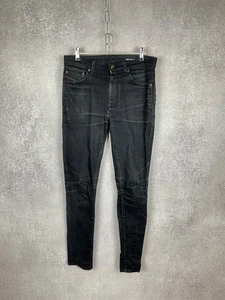 Pantalones de mezclilla para mujer Saint Laurent Paris ajustados talla 28 negros hechos en Italia - Imagen 1 de 17