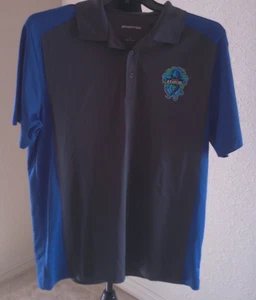 MENS SPORTEK KRAKKEN POLO GREY AND BLUE SIZE LARGE - Picture 1 of 4