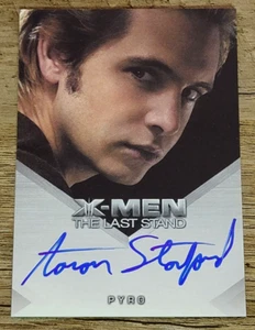Autógrafo Rittenhouse Marvel X-Men The Last Stand Aaron Stanford como Pyro - Imagen 1 de 2