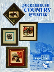 PUCKERBRUSH COUNTRY REVISITED Bridge Old Car Buggy Cross Stitch Pattern Leaflet - Picture 1 of 1
