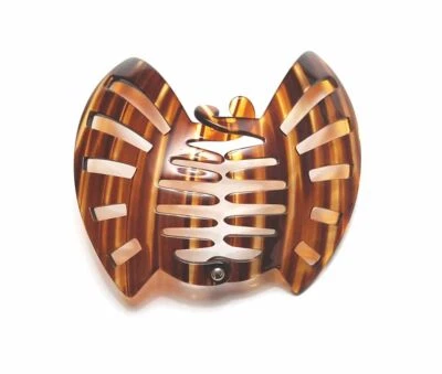 女士的马尾辫面包架香蕉鱼夹蝴蝶发梳法国制造 — 第 1/2 张图片