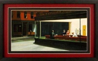 Framed Art Print Night Hawks by Edward Hopper Diner Scene