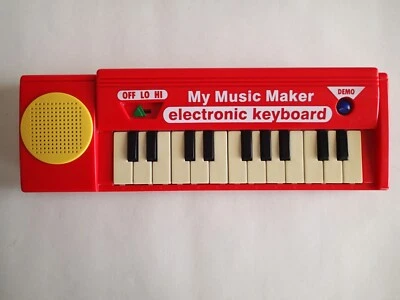 1996 DSI Toys MY MUSIC MAKER ELECTRONIC KEYBOARD, Works, Red, Collectible, Play - Image 1 of 4