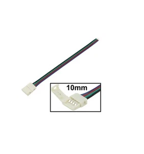 Conector Tira LED RGB 5050 Cerrar Bobina Alimentación Fusión Cable 10MM - Imagen 1 de 1
