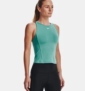 New Women's Under Armour HeatGear Green XLarge Fitted Tank Top - Picture 1 of 11