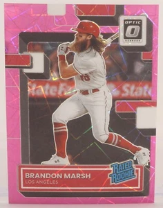2022 Panini Donruss Optic Baseball Brandon Marsh #41 Pink Cracked Ice - Picture 1 of 2