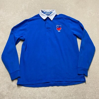 Samoa Rugby Heritage Shirt Medium Men's Blue Long-Sleeve Cotton Thick 90's - image 1 of 4